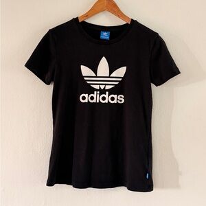 adidas Black and White Short Sleeve Tee